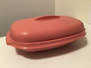 Vintage Tupperware Microwave 6 Cup Steamer Rose Pink 1273 - 5