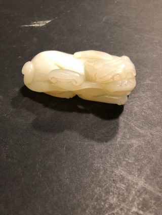3.  5 " Ancient Chinese Natural Old Nephrite Hetian Jade Tiger