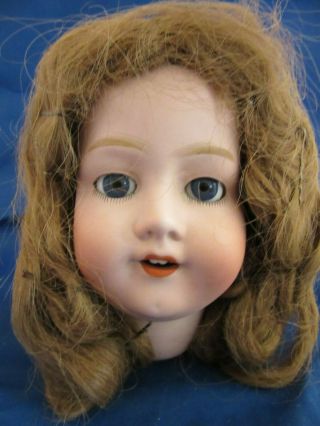 Antique Mb Morimura Bros,  Japan Bisque Doll Head,  Blue Eyes 7 1920 