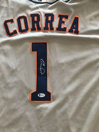 Houston Astros Carlos Correa Signed Authentic Jersey Mlb Authentic Bgs Authentic