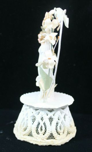 Vintage WW2 Military Era Bride & Groom Wedding Cake Topper Plaster Soldier Army 3