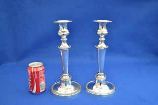 A Large Vintage Silver Plate Candlesticks - Candles - Table Decoration