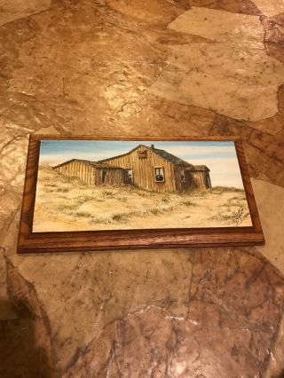 Vintage Dave Iman Oil On Board Of Bodie Mining Town,  Ca - Signed 1980