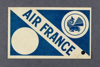 Air France Salonique Vintage Airline Luggage Tag Bag Baggage Label Af Greece