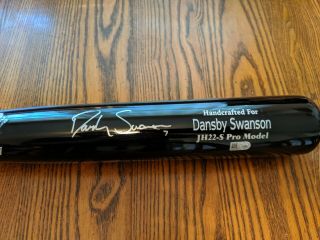 Dansby Swanson Signed Autographed Marucci Game Model Bat Mlb Authentic