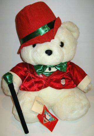 Vintage 1988 Dayton - Hudson Santa Bear Christmas Composer Teddy Bear Toy Complete