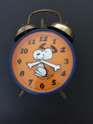 Vintage 1970 Snoopy Alarm Clock Blessing West Germany And Alarm Rings Rare