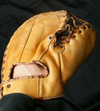 Vtg Lew Fonseca 20s 30s Leather Baseball Mitt Glove Fast