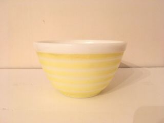 Vintage Pyrex Yellow Stripes Small Mixing Nesting Bowl 1.  5 Pt 401 Made In Usa