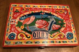 Oilily Rare Vintage Wooden Drawing Box
