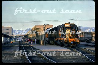 Slide - D&rgw Rio Grande 5381 Ski Train Scene At Denver Station 1992