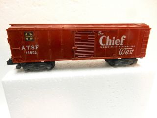 Vintage American Flyer Santa - Fe 24003 The Chief Brown Boxcar - S Gauge - 1958 Only