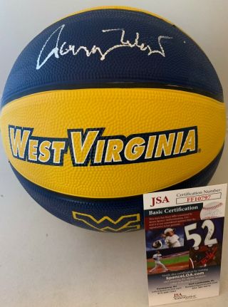 Jerry West Lakers Signed F/s West Virginia Mountaineers Basketball Ball Wvu Jsa