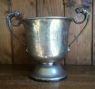 Medium Barnehurst Vintage Silver Plate Golf Trophy,  Loving Cup,  Trophies,  Trophy