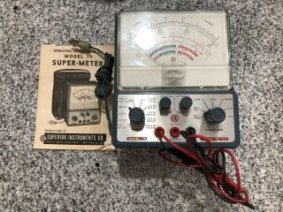 Vintage Sico Superior Instrument Co Volt Meter Multimeter Tester Model 79