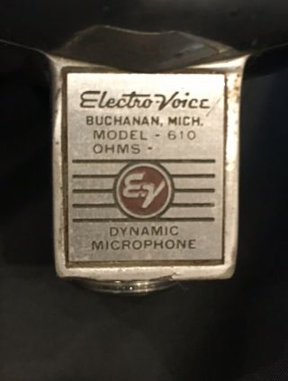 Vintage Electro Voice Ev 610 Microphone - Old School Dynamic Microphone