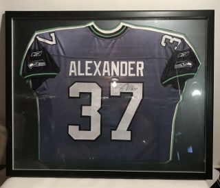 Shaun Alexander Autographed Seattle Seahawks Game Quality Jersey Alabama Tide