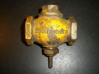 Antique Lunkenheimer 1 " Brass Air Steam Whistle Valve Old Traction Engine Boiler
