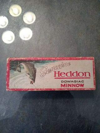 Vintage Heddon Dowagiac Minnow Lure Box
