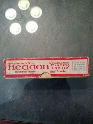 vintage heddon dowagiac minnow lure box 2