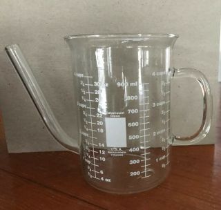 Vintage Catamount 4 Cup 900 Ml 30 Oz Gravy Fat Separator Clear Heat Proof Glass