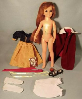 VINTAGE IDEAL CRISSY DOLL HAIR THAT GROWS 1973 In SNOW WHITE OUFIT 18in. 2