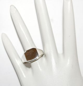 Men ' s Vintage Sterling Silver Signet Ring signed MMD Magnus Maximus Size 10 2