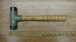 Vintage Lixie 1lb.  4.  6oz.  Soft Blow Hammer,  5 - 1/4 " Head,  1 - 1/2 " Black & Green Faces