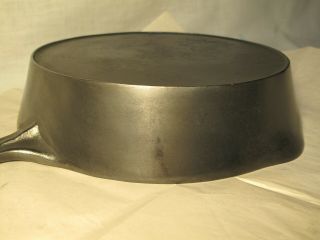 Antique WAPAK Cast Iron SKILLET Frying Pan CLEANED 8 NICKEL PLATED Heat Ring 3
