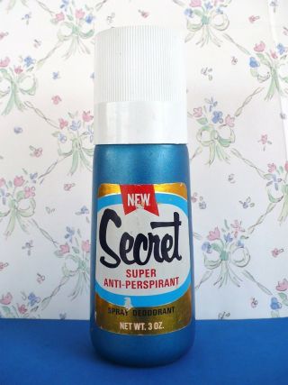 Vintage Secret Anti Perspirant Spray Rubber Coated Can Procter & Gamble