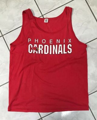 Vintage 80s - Nfl Phoenix Cardinals - Tank Top - Size Xl - Made In Usa
