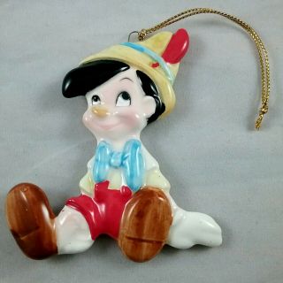 Vintage Walt Disney Company Pinocchio Christmas Ornament Handpainted Japan