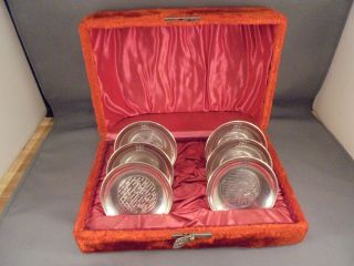 Set Of 6 Antique Victorian James Tufts Silverplate Butter Pats