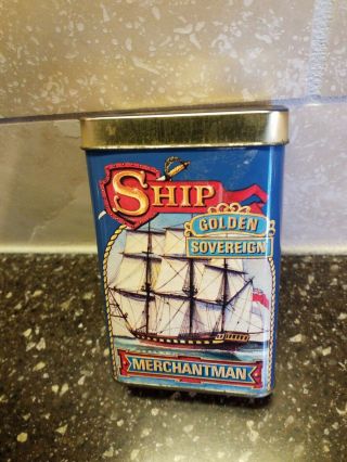 Tobacco Tin Ship Golden Sovereign Merchantman Nautical