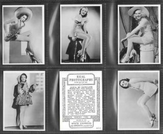 Ardath 1939 (glamour) Full 44 Card Set  Real Photographs 2nd Series - Gp2
