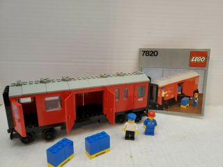 Lego Train Set 7820 Mail Van 100 Complete Set Vintage (1980) Train Carriage