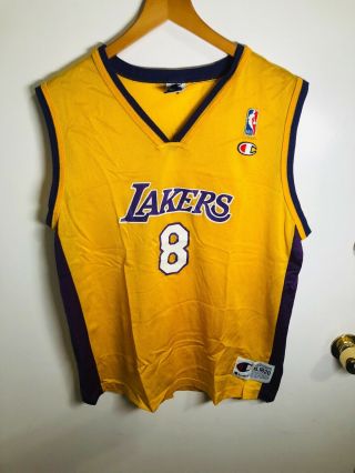 Vintage Kobe Bryant 8 24 Los Angeles Lakers Champion Jersey Youth Xl 18 - 20