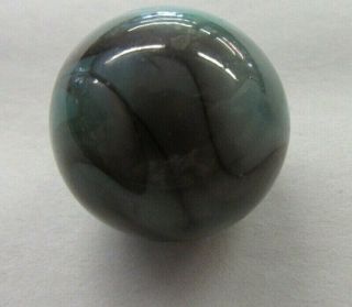 Vintage Cairo Marble Rare Bluish Gray And Oxblood 29/32 " Goddess Jade Marbles