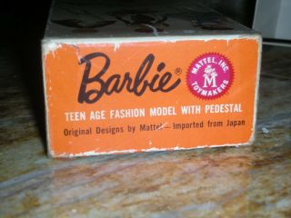 Vintage Brunette Ponytail Mohair Barbie Doll Solid Body Straight Leg 2