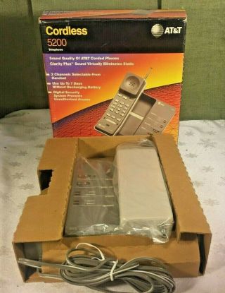 Vintage At&t Ht 5200 Cordless Landline Phone 1980s Complete