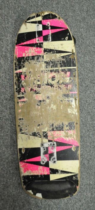 Vision Shredder 10 " Concave Pink And Black Skateboard Deck G&s Gonz Powell