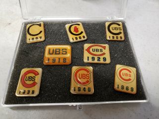 Set Of 8 Chicago Cubs World Series Pins
