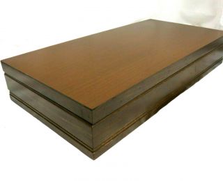Vintage Long Tarnish Resistant Wood Silverware Flatware Storage Chest Box 75