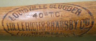 Antique Ty Cobb Baseball Bat Louisville Slugger 40 - T.  C.  Hillerich & Bradsby Co