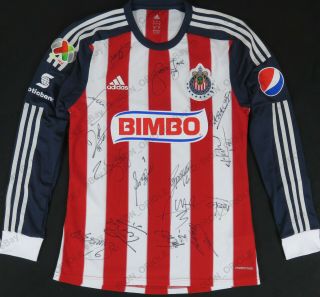 2014 Chivas Guadalajara Signed Adidas Formotion Jersey Match Worn 9 Omar Bravo