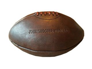 Vintage Traditional Style Leather Rugby Ball Retro Dark Brown