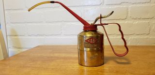 Vintage Kabi 335 - M Brass Thumb Press Oil Can Denmark