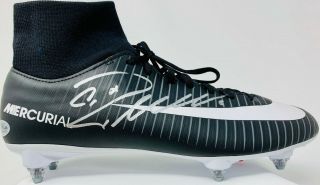 Cristiano Ronaldo Signed Nike Soccer Cleat Blk Cr7 Beckett Bas Witnessed