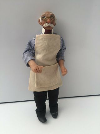Artisan Cyr Roberson Dolls House Character Doll Old Man Shop Keeper Vintage
