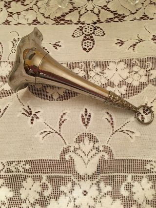 Vintage Sweet Tussy Mussy Silver Plated Flower Holder 8” Freshly Polished